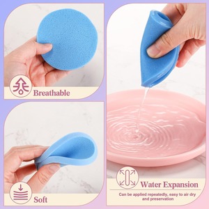 Compressed Facial <b>Sponges</b> Round Safe Material Reusable Deep Cleaning Soft Smooth <b>for</b> <b>Face</b> Cleansing - Product Image 4
