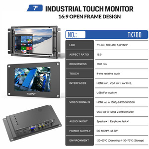Nouvel écran tactile industriel à cadre ouvert, écran <span class=keywords><strong>LCD</strong></span> <span class=keywords><strong>7</strong></span>/10/13,3 pouces, montage mural VESA intégré, moniteur PC - Product Image 4