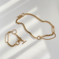 Collier Bowei, design européen et américain, chaîne large, géométrique, métal creux, pour femmes