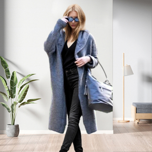 Dropshipping Solid Color Hooded Long Sleeve Sweater <b>Cardigan</b> Women Knit Fashion - Product Image 6