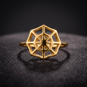 Anillo de Plata 925 Chapado en Oro Amarillo y Oro Rosa con Diseño de Telaraña para Niños, el Más Vendido - Product Image 3