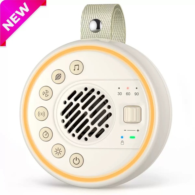 Popular SU7 Baby White Noise Sound Machine 1800mAh Rechargeable Noise Canceling 22 Smooth Natural Sounds 60 Volume Levels 4