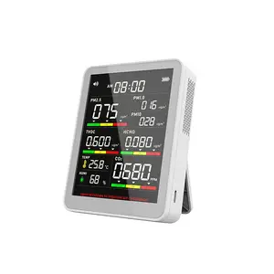 Test del misuratore di qualità dell'aria digitale portatile portatile PM2.5 PM10 HCHO TVOC Monitor della qualità dell'aria interna