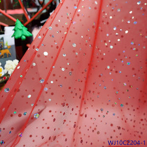 ชุดกระโปรงเวที<span class=keywords><strong>สี</strong></span><span class=keywords><strong>แดง</strong></span>ผ้าทูลฟอยล์ทรงกลมพิมพ์ลายชุบทอง<span class=keywords><strong>สี</strong></span>สันสดใส - Product Image 3