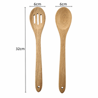 Cuillère en bois d'acacia personnalisée avec logo, cuillère de cuisine en bois massif naturel, vente en gros
