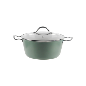 Batterie de cuisine <span class=keywords><strong>en</strong></span> aluminium vert personnalisée avec poignée <span class=keywords><strong>en</strong></span> acier inoxydable Casserole <span class=keywords><strong>en</strong></span> <span class=keywords><strong>fonte</strong></span> forgée durable pour la cuisine à domicile - Product Image 3