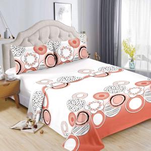 Ensemble de literie en coton 3 pièces, motif végétal, tissu doux, draps respirants - Product Image 3