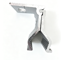 CLAMP B Support solaire monobloc à joint debout en aluminium anodisé résistant à la corrosion, charge éolienne 60 m/s, 140 kN/m²