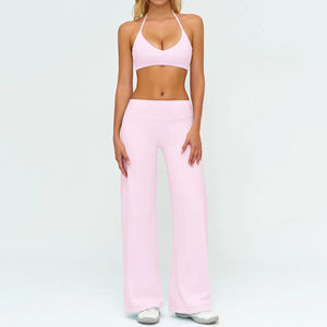 Traje de Yoga de Invierno Estilo Europeo Americano, Estampado de Leopardo, Holgado, Informal, Deportivo, de Manga Larga para Mujer - Product Image 4