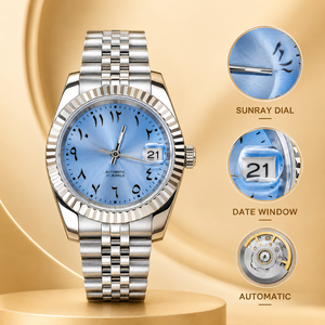 <span class=keywords><strong>Orologio</strong></span> Meccanico Automatico di Alta Gamma in Acciaio Inossidabile Blu con Movimento NH35, Impermeabile, con Vetro Zaffiro - Product Image 2
