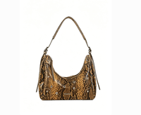 Sacs pour femmes - Sac sous le bras en cuir premium riveté - Nouveau sac à bandoulière tendance à motif serpent avec une seule sangle