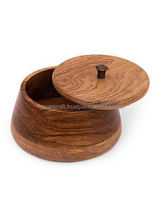 100% naturel poli à la main bol en bois jetable qualité boîte en bois Pot servant pour la maison hôtel vente chaude en gros - Product Image 6