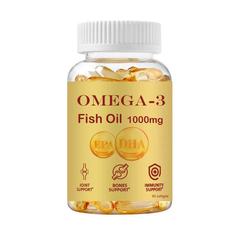Fruiterco al por mayor Halal profundo Mar de aceite de pescado 1000mg a granel cápsula Omega 3 cápsulas de aceite de pescado