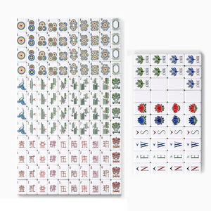 Mahjong Americano Portátil de Lujo con Patrón de Madera de Burl, 160 Piezas, Acrílico de 4 Capas en Tonos Ricos del Bosque, para Viajes y Juego en Casa - Product Image 4