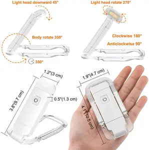 Luminosité de lecture LED Rechargeable par USB, 5 v, lampe à clipser pour Protection des yeux, et livre, Portable