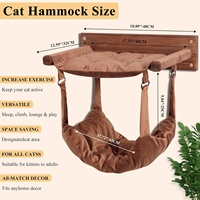 Hamac mural pour chat en gros, double couche, en bois massif, avec coussin amovible, structure d'escalade multifonctionnelle pour chat d'intérieur