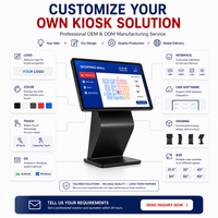 Kios Layar Sentuh Android Windows OS 21.5/32/43 Inci, Layar Interaktif LCD Digital Signage untuk Mal, Gereja, Ritel, Pendidikan