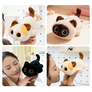Peluche de Gato con Ojos Grandes y Suaves, Juguete de Peluche con Peso y Partículas Internas, Venta al por Mayor, Regalo de Cumpleaños para Niños, Decoración de Escritorio - Product Image 5