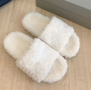 Pantuflas de Plataforma de Diseño de Lujo para Mujer, Pantuflas de Interior con Forro de Peluche, Cálidas para el Hogar, Pantuflas de Peluche para Mujer - Product Image 2