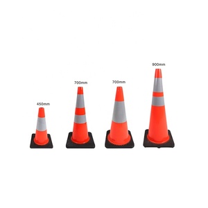 Conos de Seguridad Vial de PVC Reflectante <span class=keywords><strong>Flexible</strong></span> Naranja Sólido de 450 mm de Altura con Base Negra para Seguridad - Product Image 6