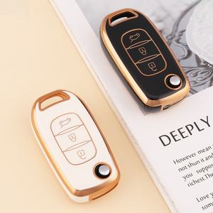 Kuvi pour Renault <span class=keywords><strong>Kadjar</strong></span> Captur Megane Sandero Stepway Logan Clio 5 <span class=keywords><strong>Arkana</strong></span> 2020 2021 TPU Car Flip Key Case Cover Key Protector - Product Image 3