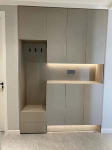 Mueble Zapatero Moderno con Espejo, Tamaño Personalizado, Mueble de Madera Maciza Resistente para Sala de Estar, para Villa u Hotel - Product Image 3