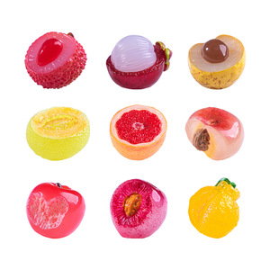 Accessoires de décoration de Noël DIY en résine peinte, écologiques et créatifs, pour micro-paysages, avec simulation abstraite de fruits (pastèque) - Product Image 4