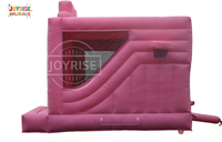 Château gonflable commercial JOYRISE pour filles, thème gâteau, rose, avec toboggan, en PVC, garantie 3 ans, 500 kg