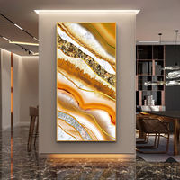 Peinture décorative moderne abstraite en cristal et porcelaine dorée avec diamants, art mural de luxe, nature morte, décoration intérieure pour salon