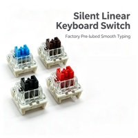 Sakelar Keyboard Mekanik RGB Efek Hall Profil Rendah Magnetic Jade HE Anti Debu dengan Stem MX untuk DIY Fidget Toy