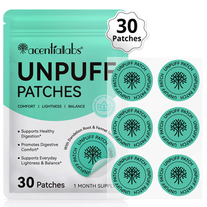 Acentiallabs Parches Impermeables Unpuff Naturales Veganos para Comodidad Abdominal con Diente <span class=keywords><strong>de</strong></span> León para el Bienestar Digestivo y el Equilibrio <span class=keywords><strong>de</strong></span> Fluidos - Product Image 1