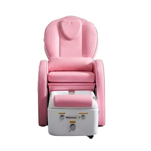 独特设计现代美甲沙龙设备豪华电动粉色修脚椅按摩椅按摩床