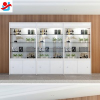 Meuble de Présentation d'Alcool Recyclable en Alliage de Titane Argenté Écologique, Verre Trempé Multi-couches, Taille Personnalisable - Vente Chaude