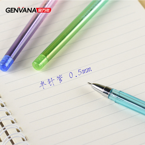 Genvana văn phòng phẩm bán buôn morandi bóng <span class=keywords><strong>Stylus</strong></span> bền vật liệu nhựa dầu Gel đầy màu sắc 0.5mm ống tiêm Hình Bút Bi - Product Image 3