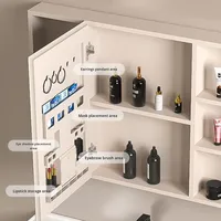 Meuble-lavabo combiné avec tiroir en aluminium nid d'abeille, vasque intégrée en céramique, meuble-lavabo de salle de bain avec lavabo