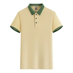 Commercio all'ingrosso 210g POLO in tessuto a maniche corte a maniche corte con colletto colorato largo alla moda - Product Image 6