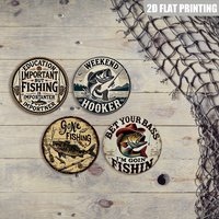 La Educación Es Importante, Pero la Pesca Es Más Importante, Letrero Redondo de Metal, Decoración de Pared Retro y Divertida con Temática de Pesca para Cabaña
