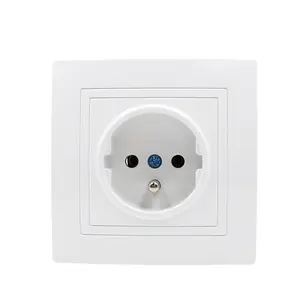 European standard socket French white wall socket 16A 220V ground method standard method plug CE certification