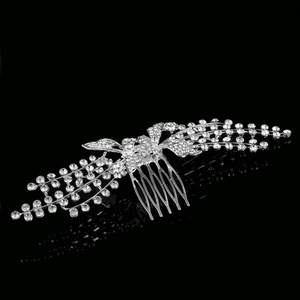 Joyería de la boda de moda de diamantes de imitación peine del pelo nupcial de <span class=keywords><strong>novia</strong></span> Accesorios - Product Image 4