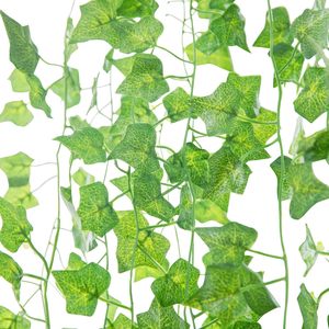 12 brins Faux vert lierre guirlande intérieur/extérieur tenture murale vigne décor pour fête maison-<span class=keywords><strong>verdure</strong></span> décorative plante artificielle - Product Image 1