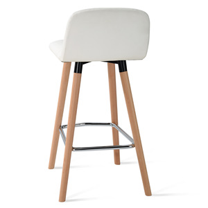 <span class=keywords><strong>Taburete</strong></span> <span class=keywords><strong>de</strong></span> <span class=keywords><strong>bar</strong></span> con respaldo, asiento <span class=keywords><strong>de</strong></span> madera maciza y reposapiés cromado para uso en bares - Product Image 4