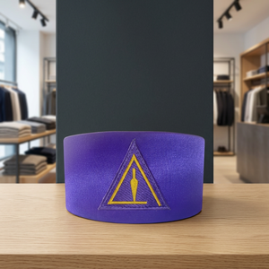 Gorra Masónica con Corona Púrpura, Gorro Masónico Críptico, para Fiestas Formales, Satén Ajustable, Unisex, Uniquen Enterprises - Product Image 3
