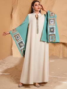 Muslim <b>Women</b> Batwing Sleeve Dress Eid Abaya Dubai <b>Kaftan</b> Turkey Kebaya Caftan Marocain Femme Robe Islam Clothing Jalabiya 2025 - Product Image 3