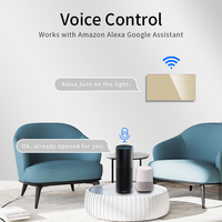 Interrupteur mural intelligent multi-gang WiFi Zigbee 4/6/8 avec commande vocale compatible avec Alexa Google Home pour norme britannique 86x146mm