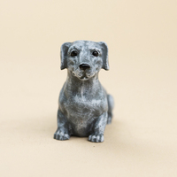 Statue de Chien Teckel en Résine Faite à la Main en Gros, Ornements de Jardin, Artisanat, Figurine, Sculpture, Modèle pour la Maison et le Jardin