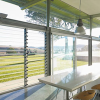 Fenêtre à persiennes horizontales et verticales en aluminium à double vitrage, style moderne, dernier design, bonne étanchéité