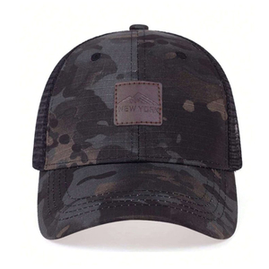 หมวกแก๊ปเบสบอลปีกโค้งมีโครงสร้างตาข่ายด้านหลังหมวกทรักเกอร์โพลีเอสเตอร์ออกแบบได้ตามต้องการ - Product Image 3