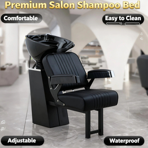 Sillón de Peluquería de Lujo en Cuero PU con Lavacabezas de Cerámica para Terapia Capilar, Ideal para Peluqueros <span class=keywords><strong>y</strong></span> Salones de Belleza - Product Image 4
