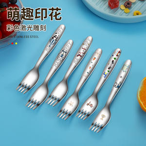 Logo personnalisé dessin animé couverts 18/10 <span class=keywords><strong>de</strong></span> qualité alimentaire en acier inoxydable couteau cuillère <span class=keywords><strong>fourchette</strong></span> enfants ensemble <span class=keywords><strong>de</strong></span> couverts - Product Image 4