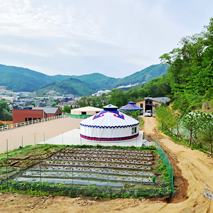 Yourte 4 saisons de haute qualité pour l'extérieur Tenda <span class=keywords><strong>Yurta</strong></span> Glamping Wood Camp 5m Wooden Yourt - Product Image 5